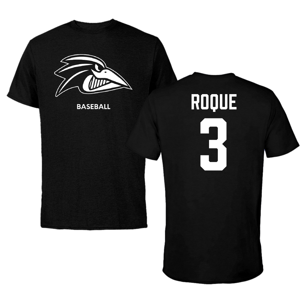 Franklin Pierce University Baseball Black Performance Tee - #3 Jacob Roque