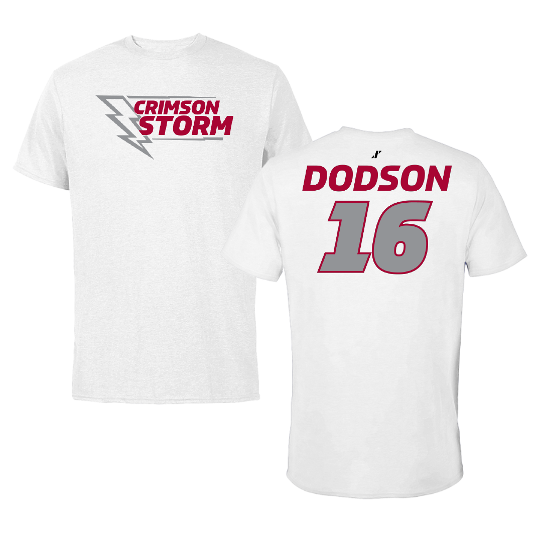 Southern Nazarene University Softball White Tee - #16 Kennedy Dodson