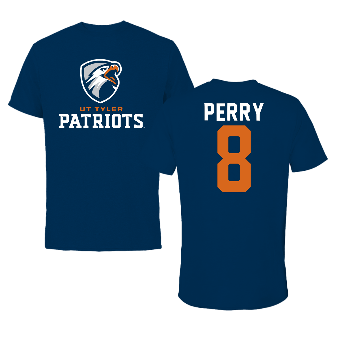 The University of Texas at Tyler Volleyball Navy Tee - #8 Autumn Perry