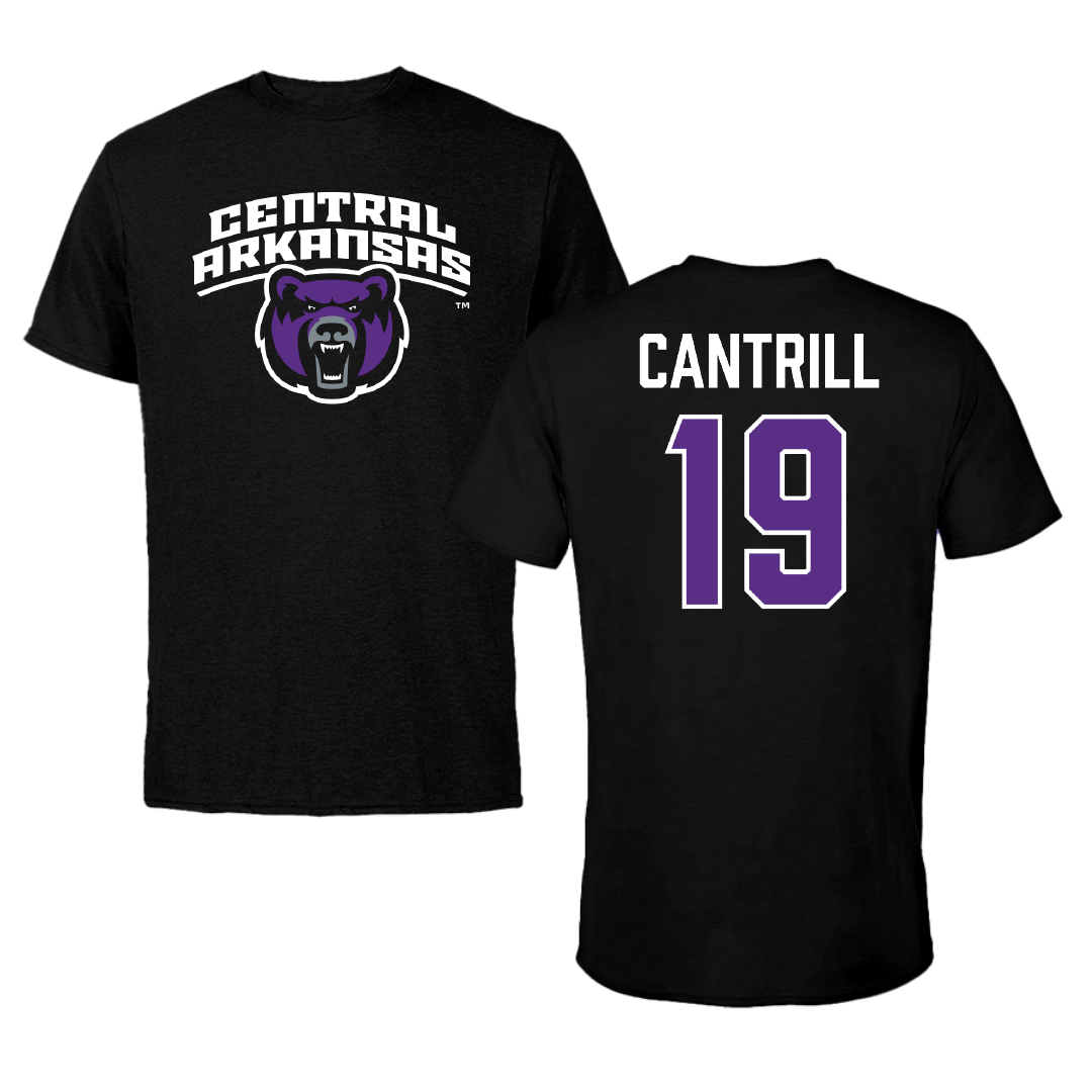 University of Central Arkansas Baseball Black Tee - #19 Tobin Cantrill