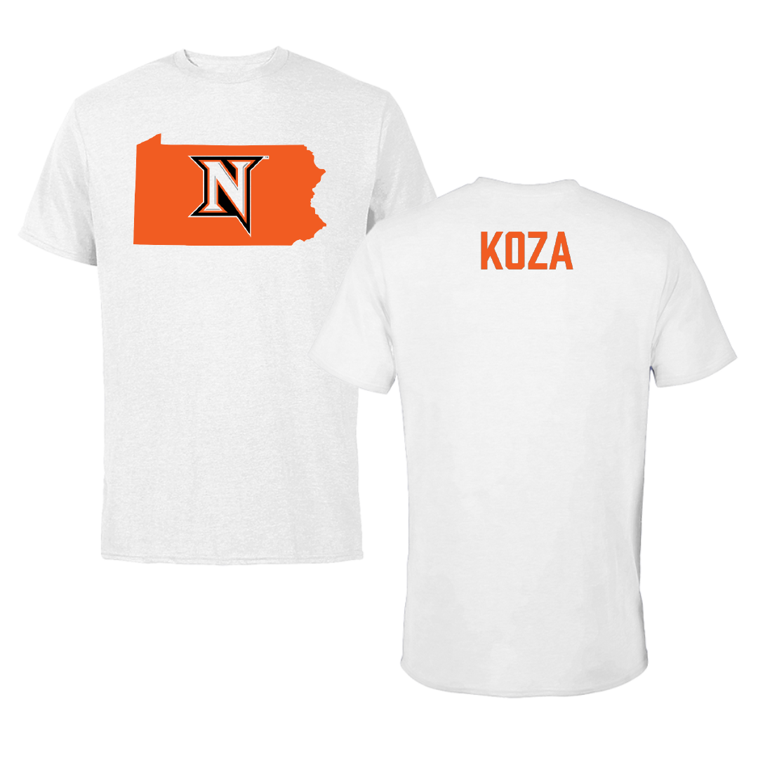 Northampton Community College Baseball White State Tee - Nolan Koza