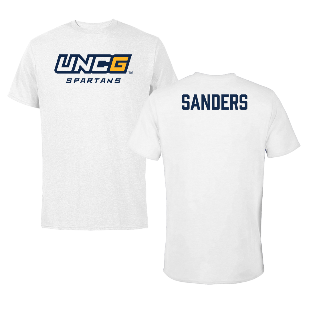 UNC Greensboro Golf (M) White Tee - Reece Sanders