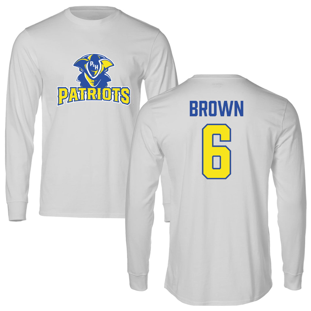 Patrick & Henry Community College Softball Light Gray Long Sleeve - #6 Laura Brown