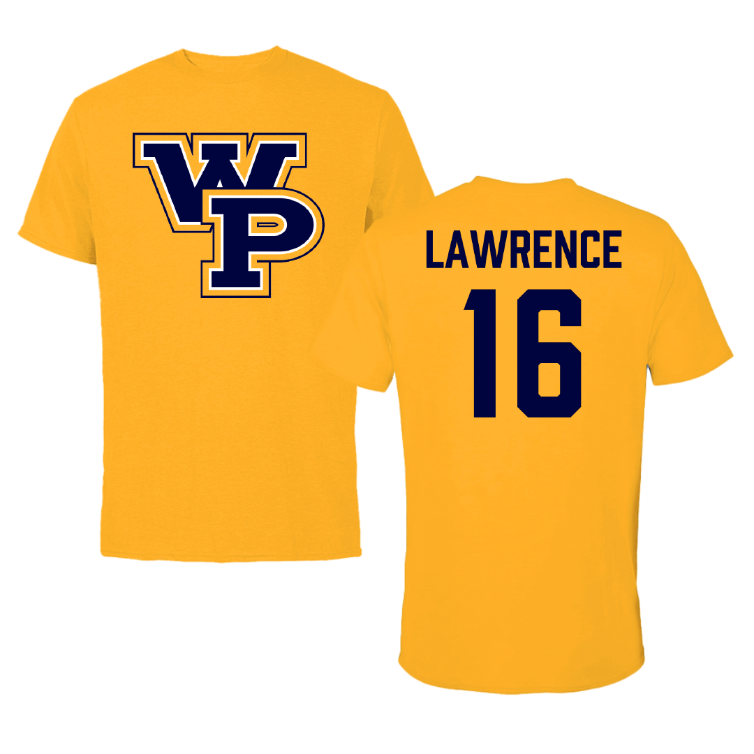 William Penn University Football Gold Performance Tee - #16 Jersharius Lawrence