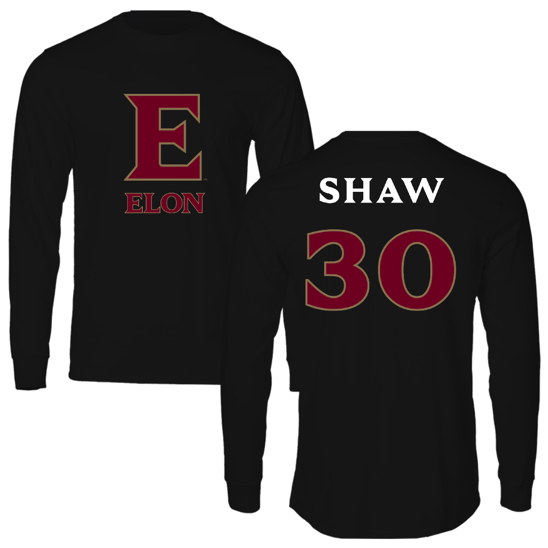 Elon University Basketball Black Performance Long Sleeve - #30 Ashlee Shaw