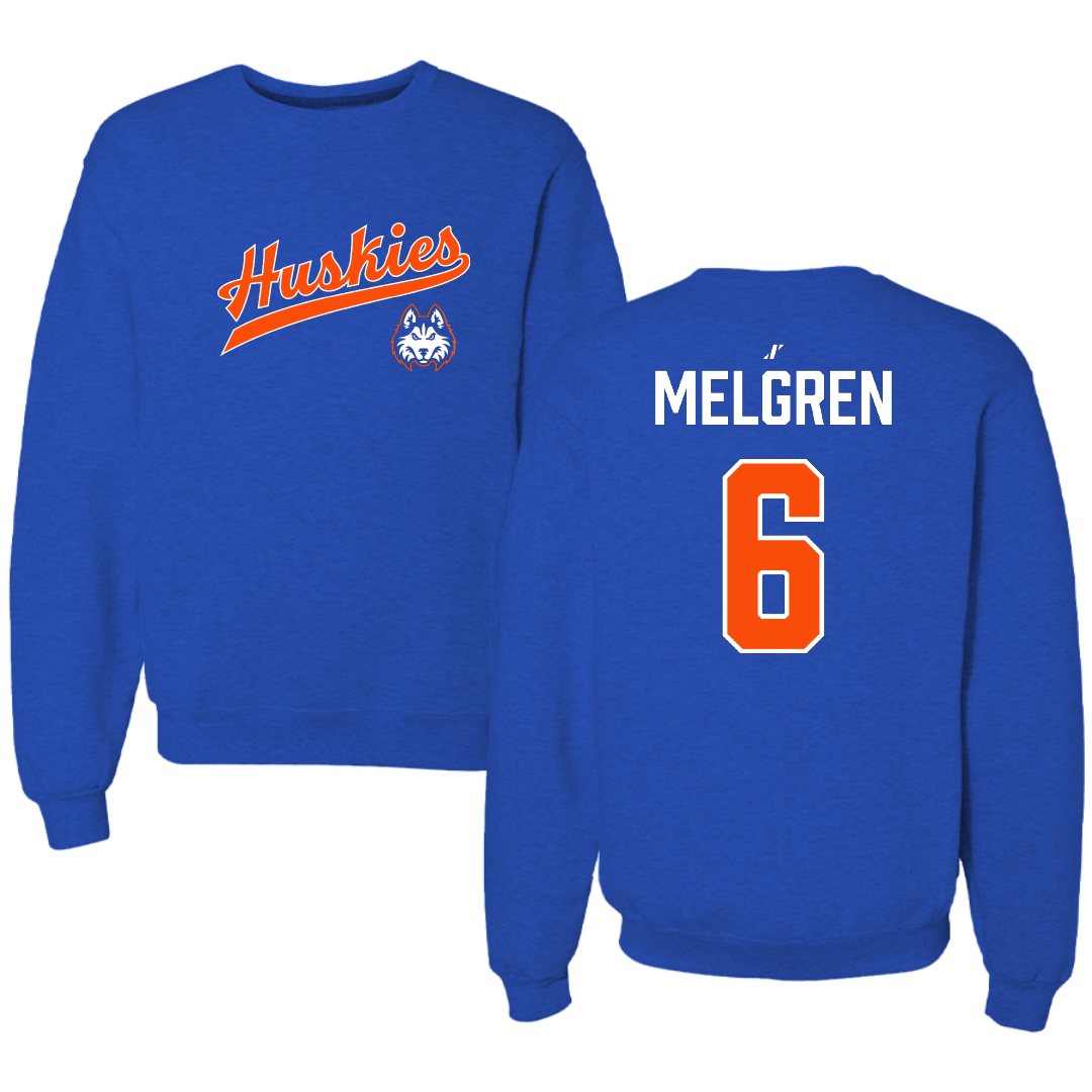 Houston Christian University Volleyball Blue General Crewneck - #6 Anna Melgren