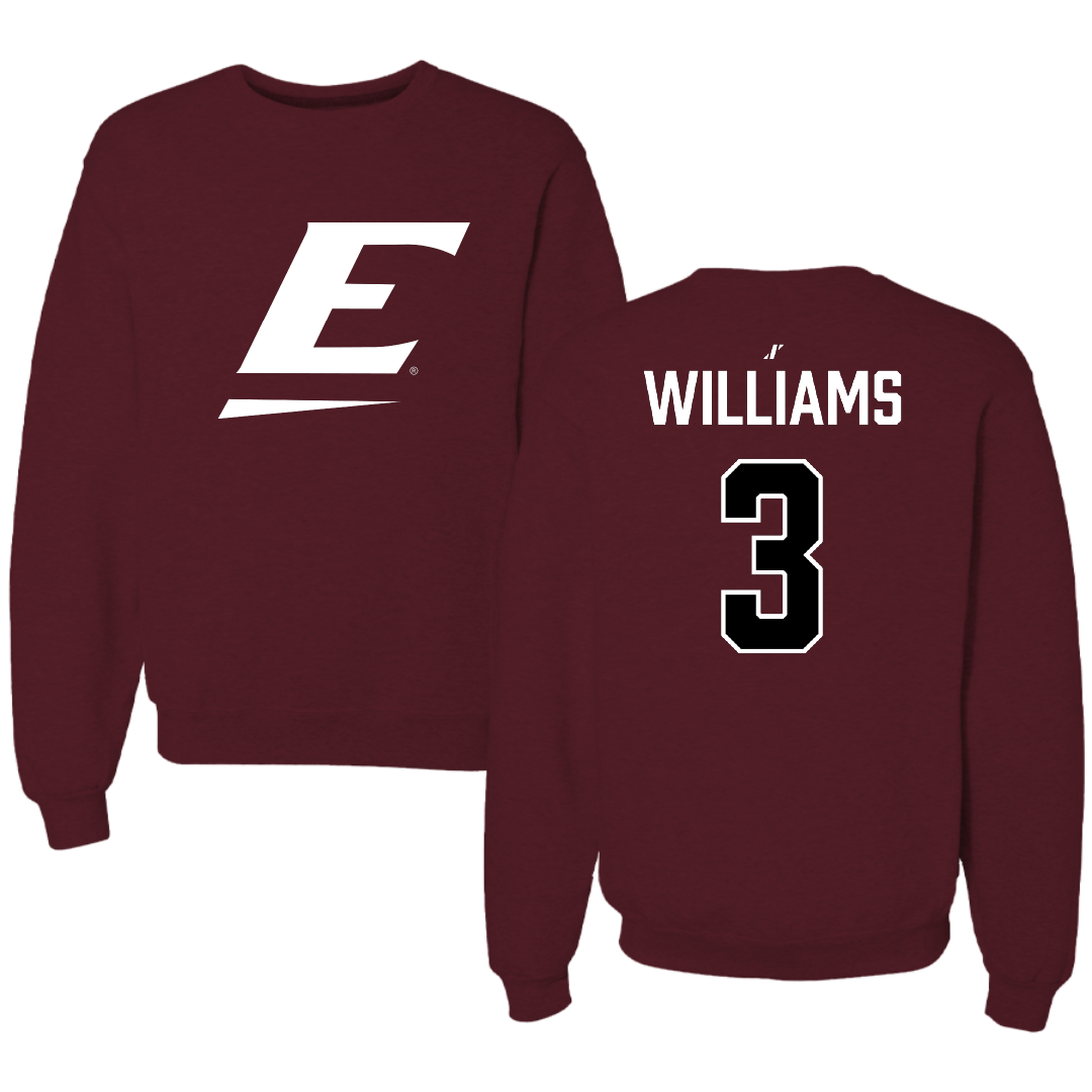 Eastern Kentucky University Basketball (M) Maroon Crewneck - #3 MJ Williams
