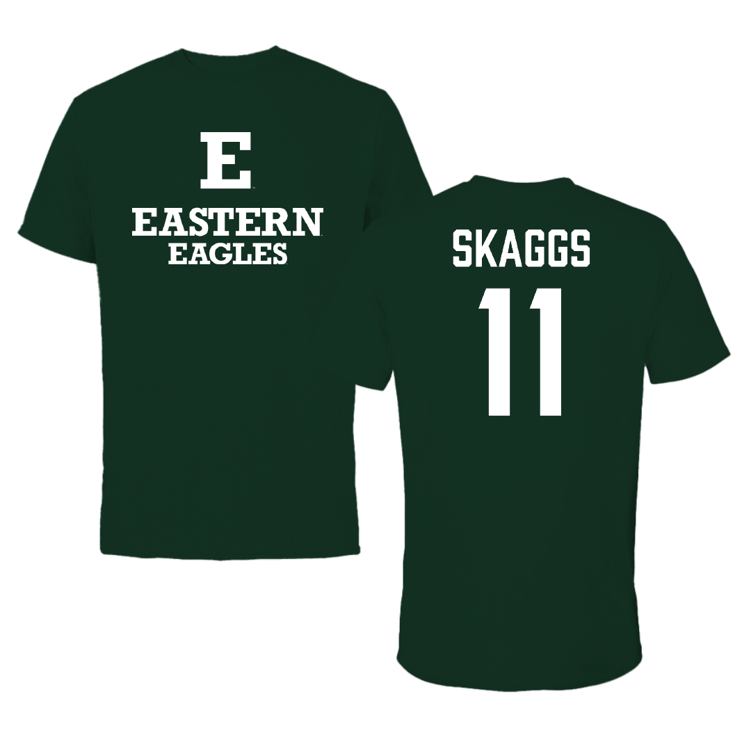 Eastern Michigan University Soccer Forest Green Tee - #11 Ava Skaggs