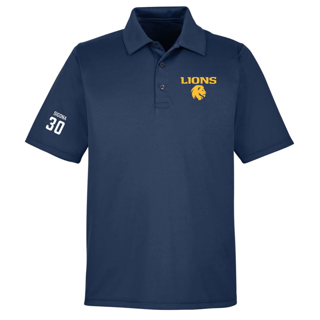 East Texas A&M University Basketball (M) Navy Polo - #30 Vinny Sigona