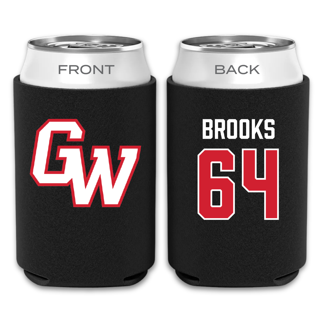 Gardner-Webb University Football Black Can Cooler - #64 Gavin Brooks