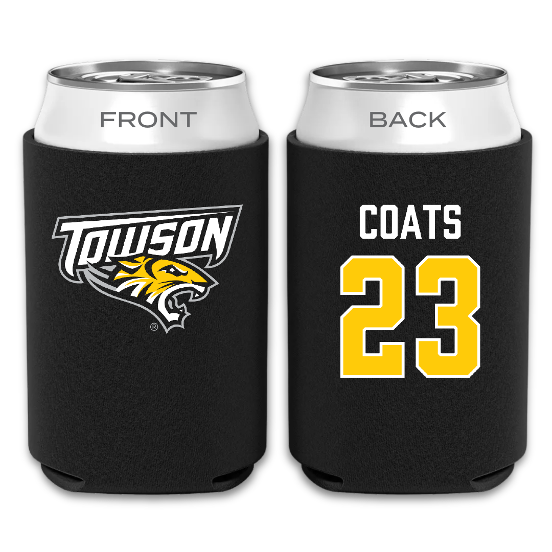 Towson University Softball Black Can Cooler - #23 Kallissa Coats