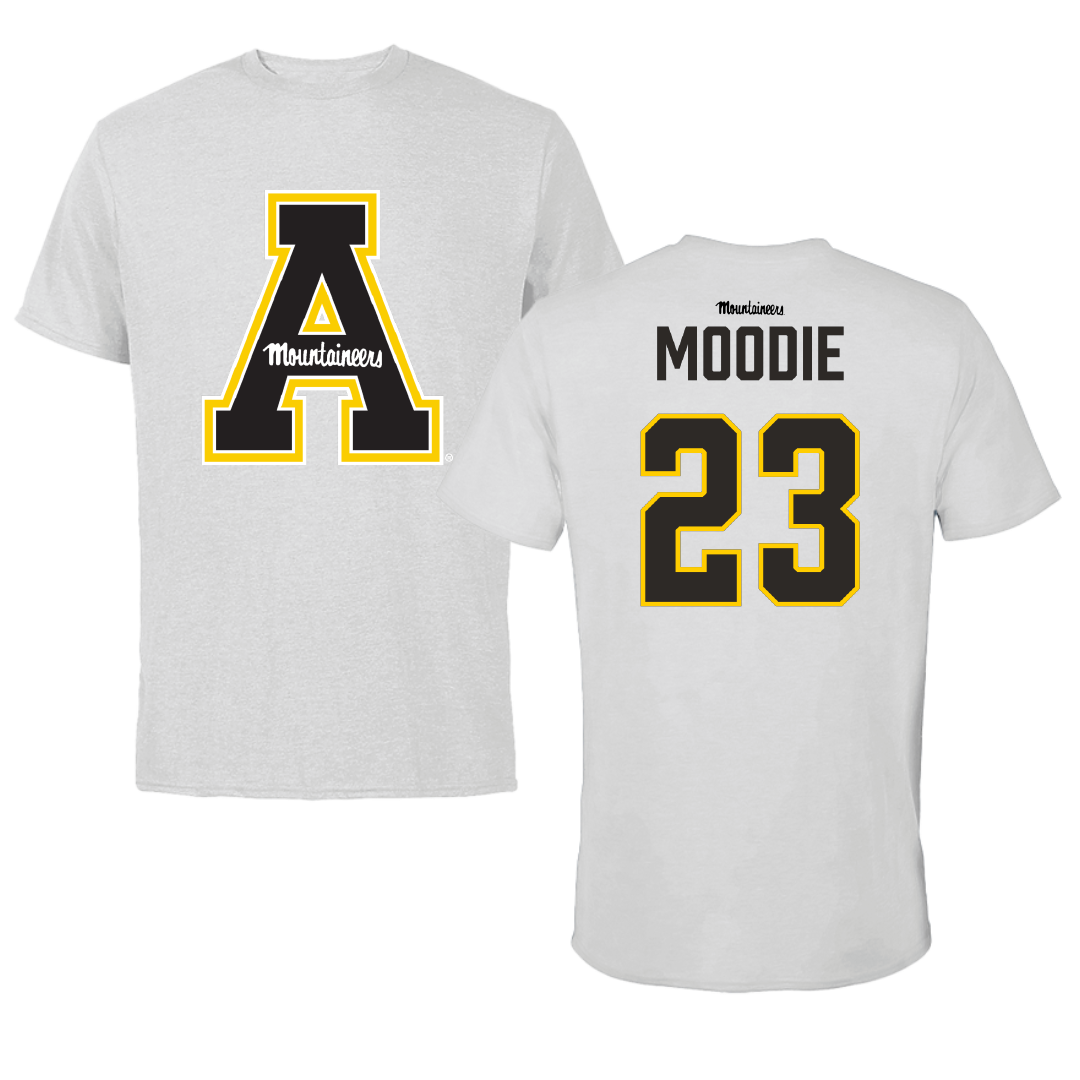 Appalachian State University Basketball Light Gray Tee - #23 Chad Moodie