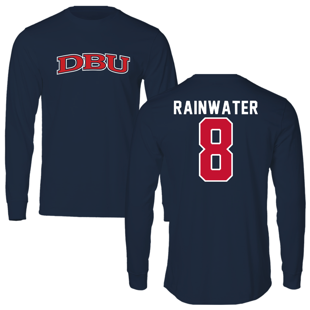 Dallas Baptist University Lacrosse Navy DBU Long Sleeve - #8 Caden Rainwater