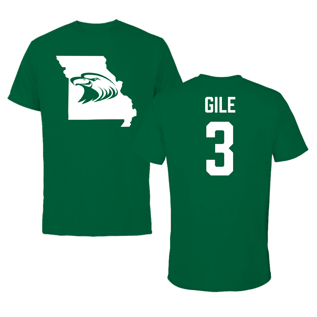 Central Methodist University Football Green State Tee - #3 Jordan Gile