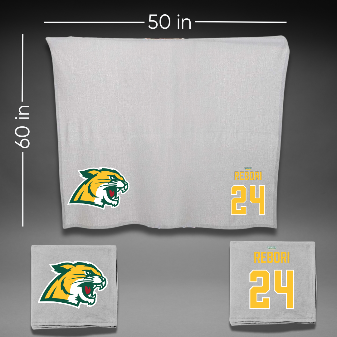 Northern Michigan University Soccer (M) Gray Blanket - #24 Max Rebori