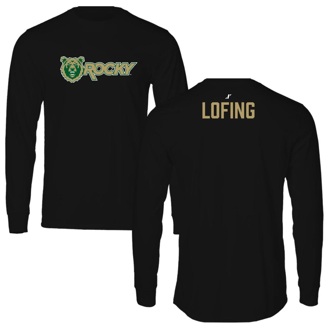 Rocky Mountain College Golf (M) Black Performance Long Sleeve - Chase Lofing