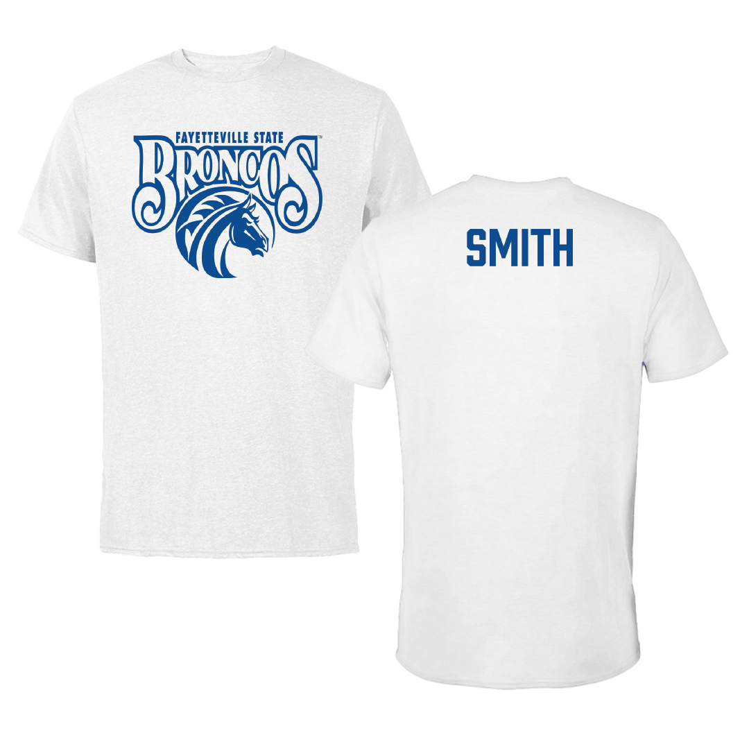 Fayetteville State University TF and XC White Tee - Da'sia Smith