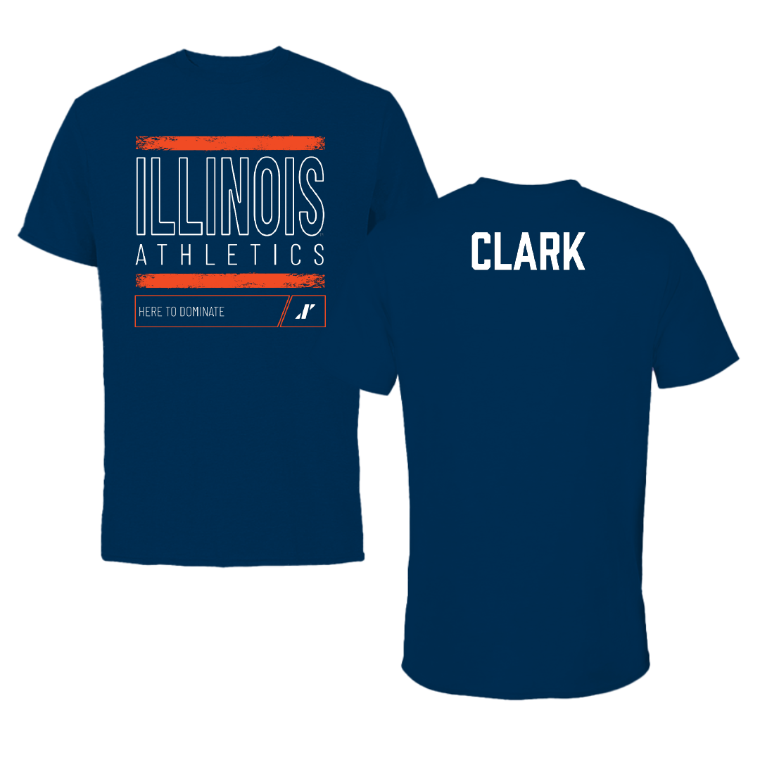 University of Illinois TF and XC Navy Dominate Tee - Dystonae Clark