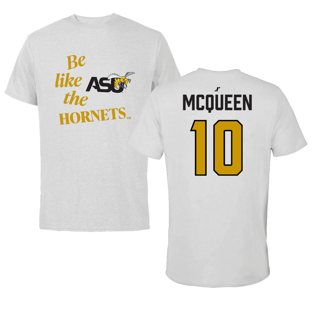 Alabama State University Volleyball (W) Light Gray Be Like Us Tee - #10 Madisynne McQueen