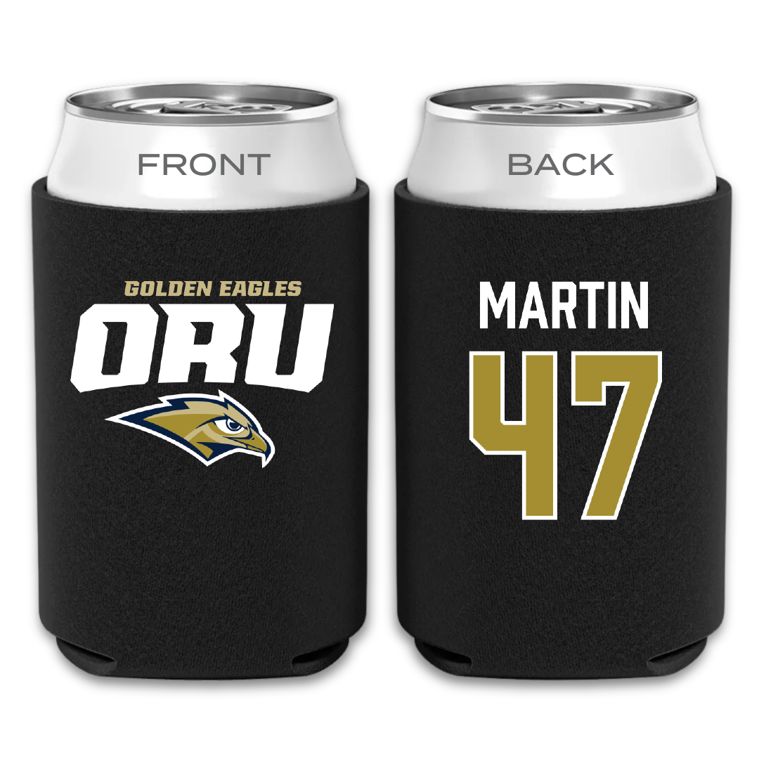 Oral Roberts University Baseball Black Can Cooler - #47 Trent Martin