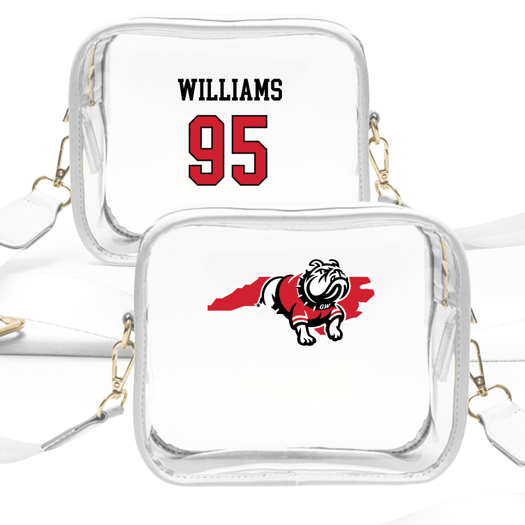 Gardner-Webb University Football White Clear Stadium Bag - #95 Paul Williams