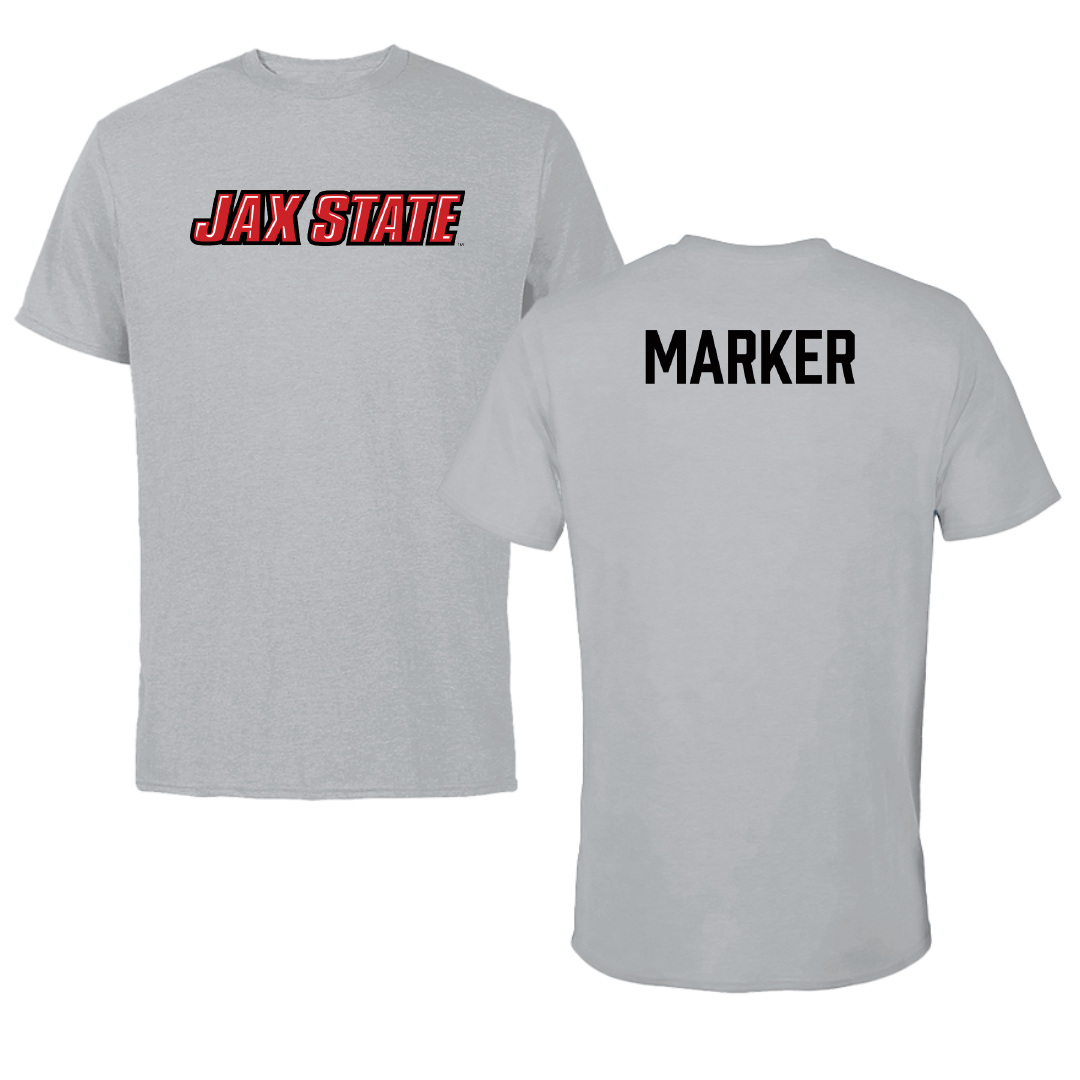 Jacksonville State University TF and XC Sport Gray Tee - Kaden Marker
