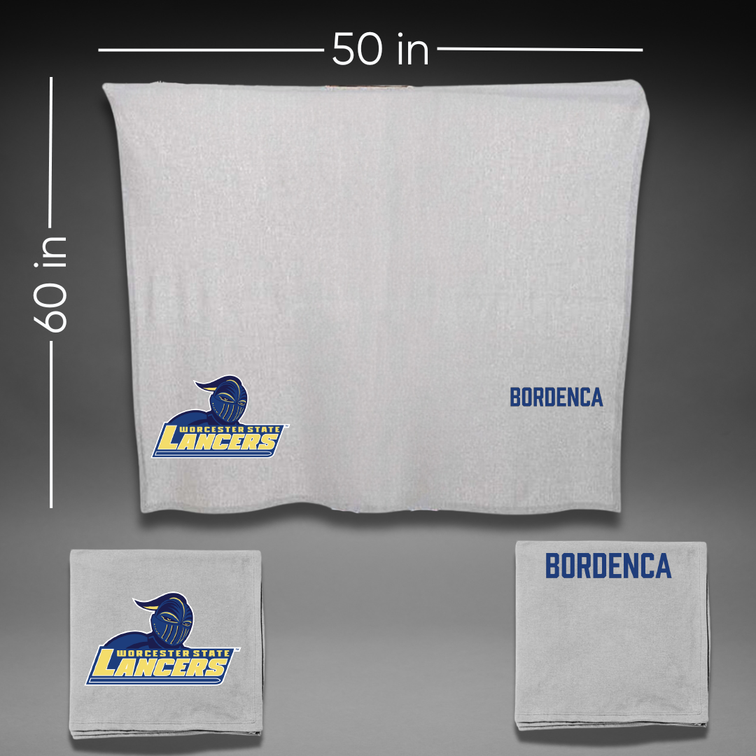 Worcester State University TF and XC Gray Blanket - Leah Bordenca