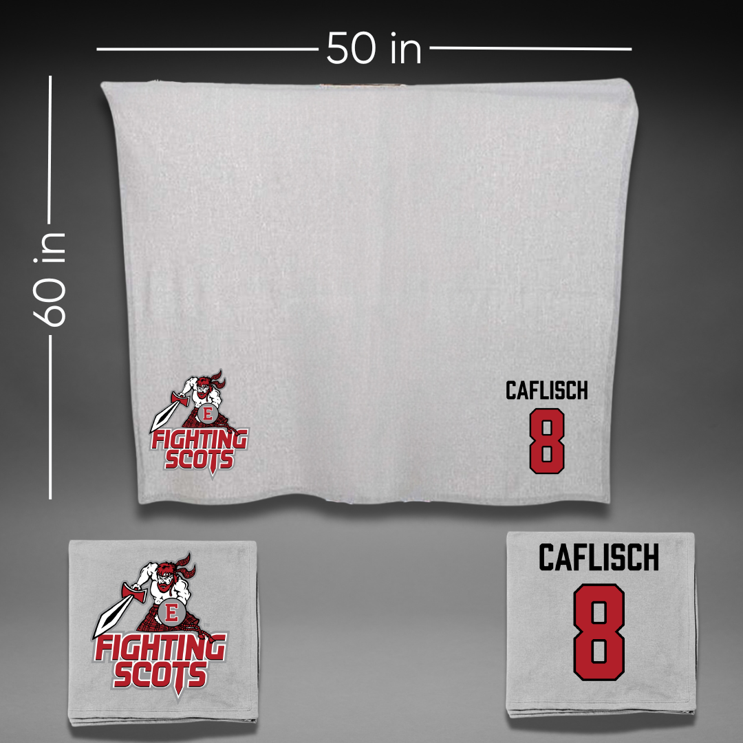 PennWest Edinboro Soccer (W) Gray Blanket - #8 Kealy Caflisch