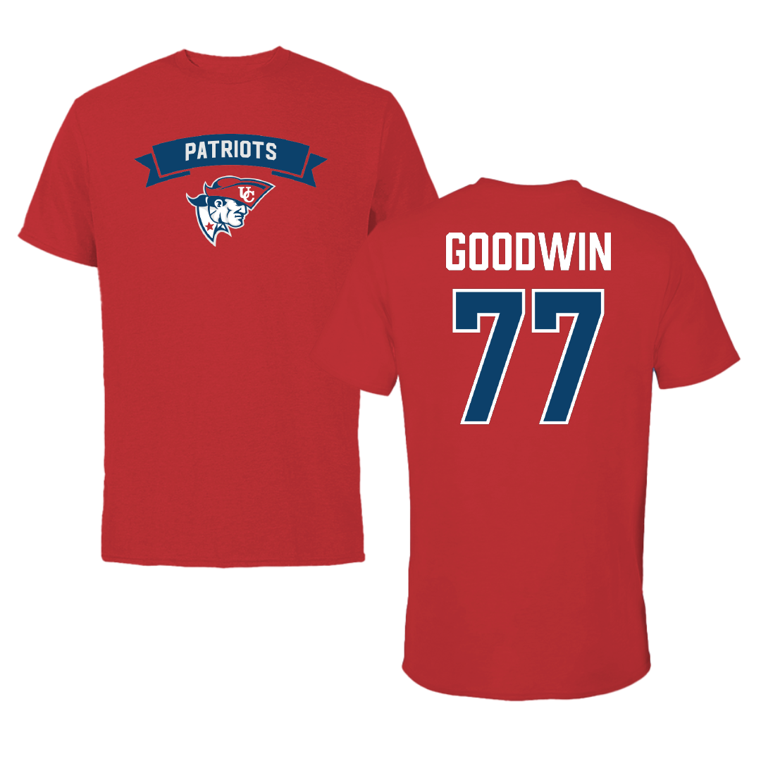 University of the Cumberlands Football Red General Tee - #77 Nick Goodwin