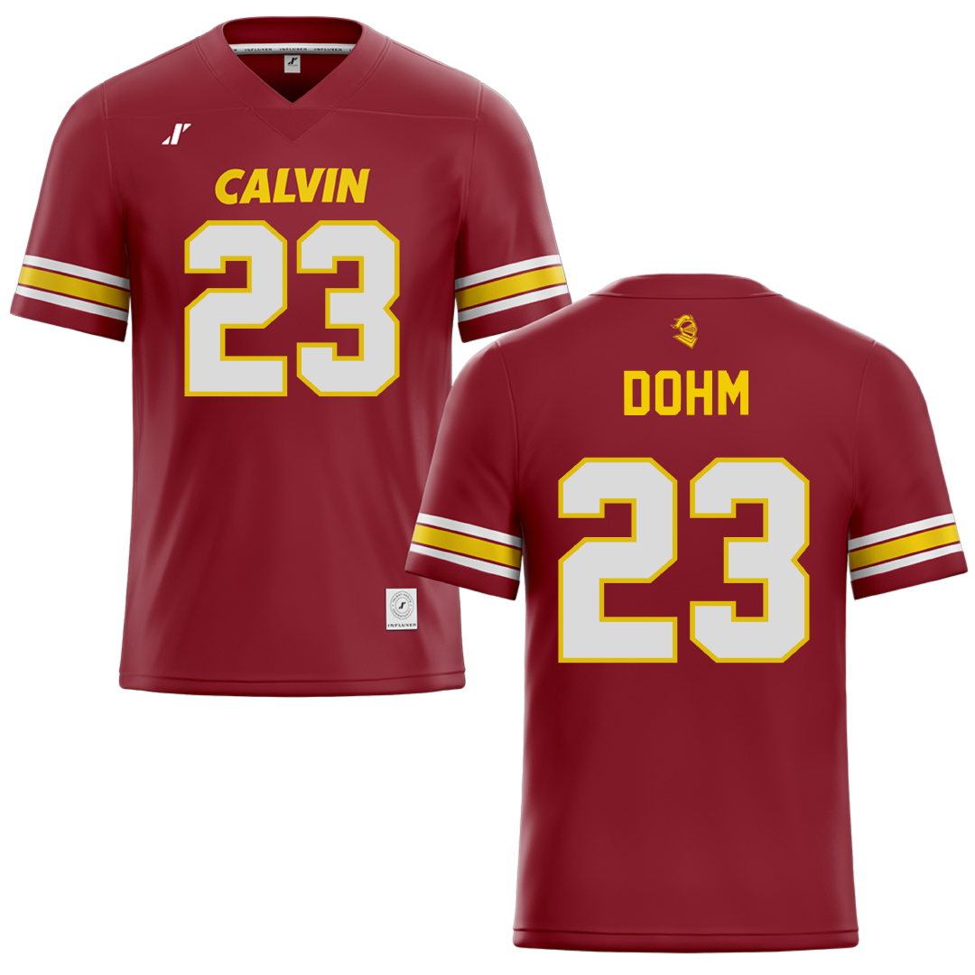Calvin University Maroon Football Jersey - #23 Tate Dohm
