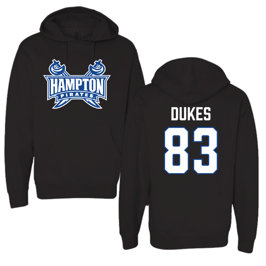 Hampton University Football Black Hoodie - #83 Preston Dukes
