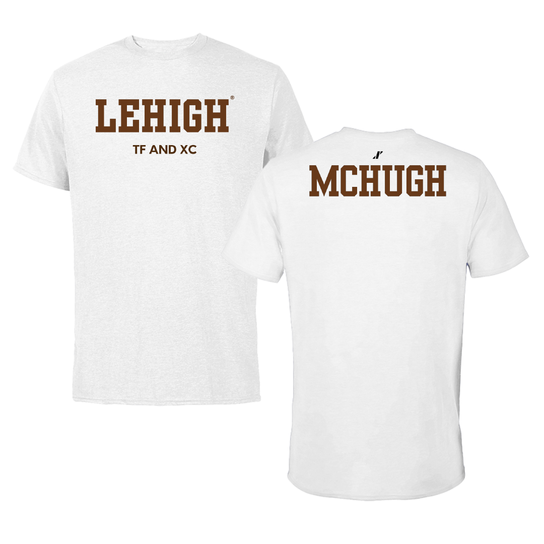 Lehigh University TF and XC White Performance Tee - Ethan McHugh