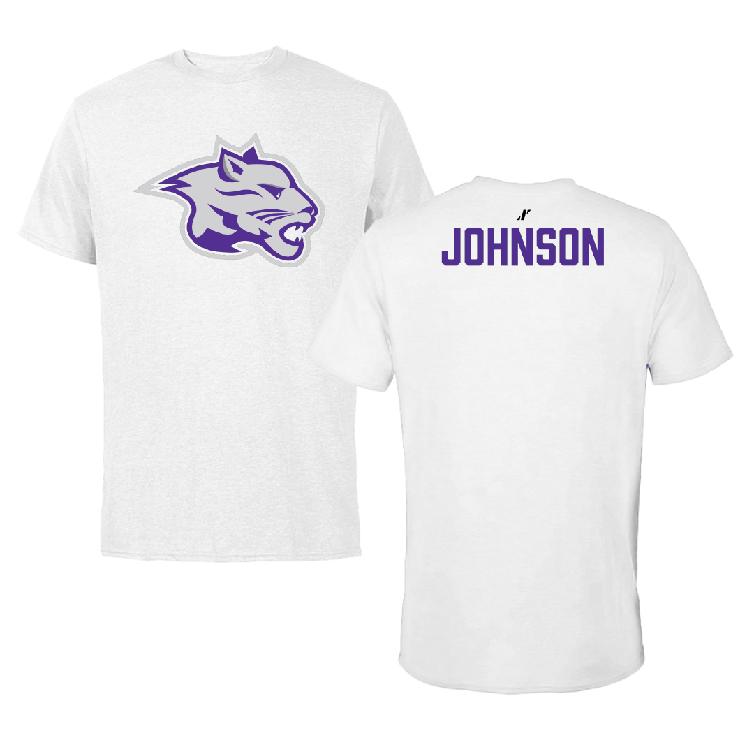 Young Harris College TF and XC White Performance Tee - Evan Johnson