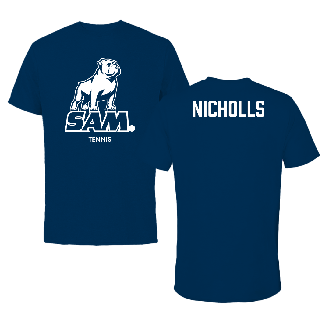Samford University Tennis (M) Navy Performance Tee - Darcy Nicholls