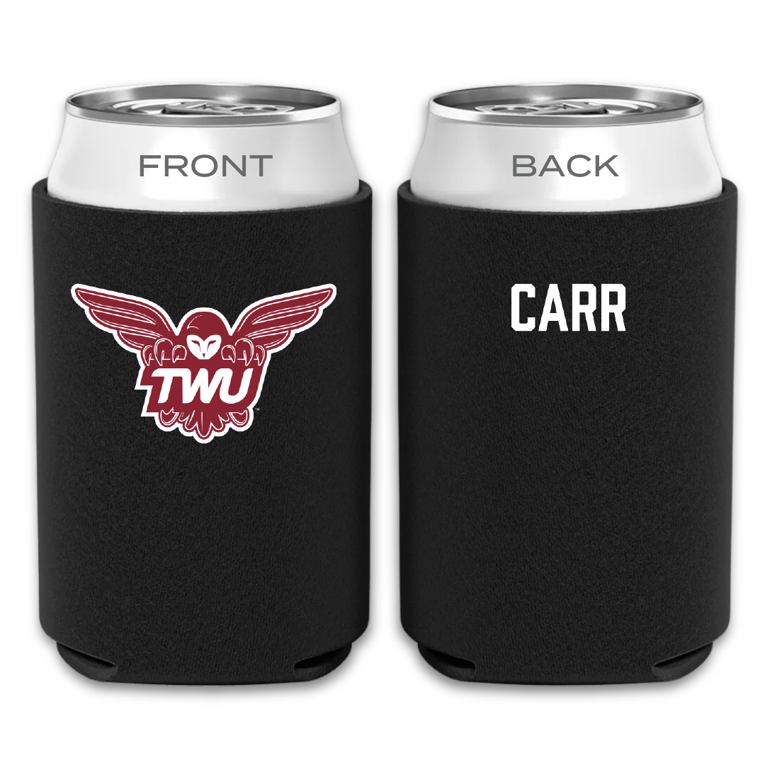 Texas Woman's University Wrestling (W) Black Can Cooler - Cora-Yvette Carr