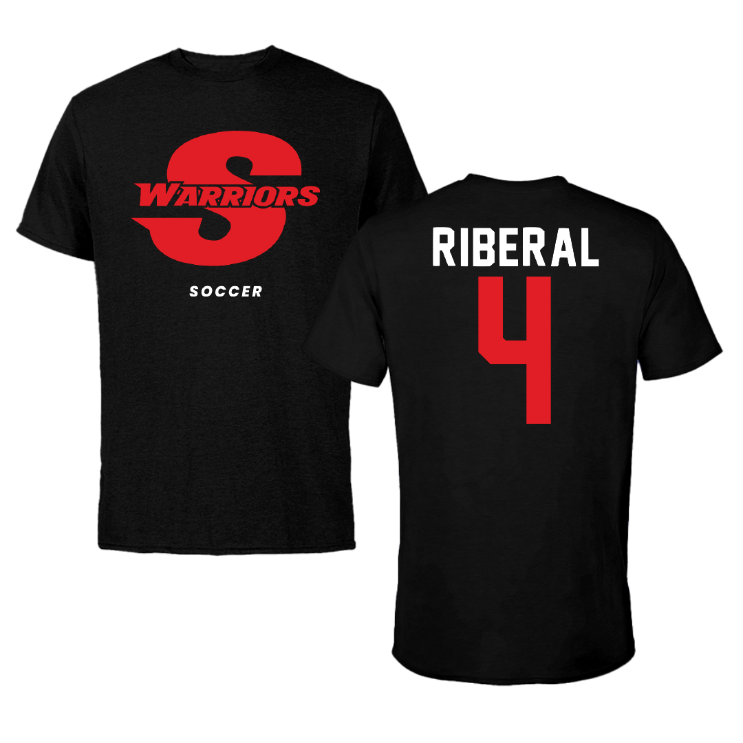 Stanislaus State Soccer Black Performance Tee - #4 George Riberal