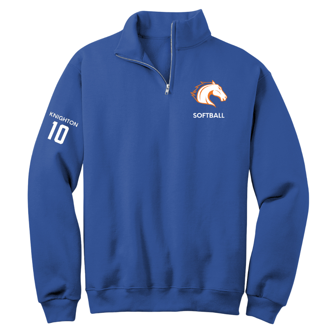University of Texas at Arlington Softball Blue Quarter-Zip - #10 Jaycee Knighton