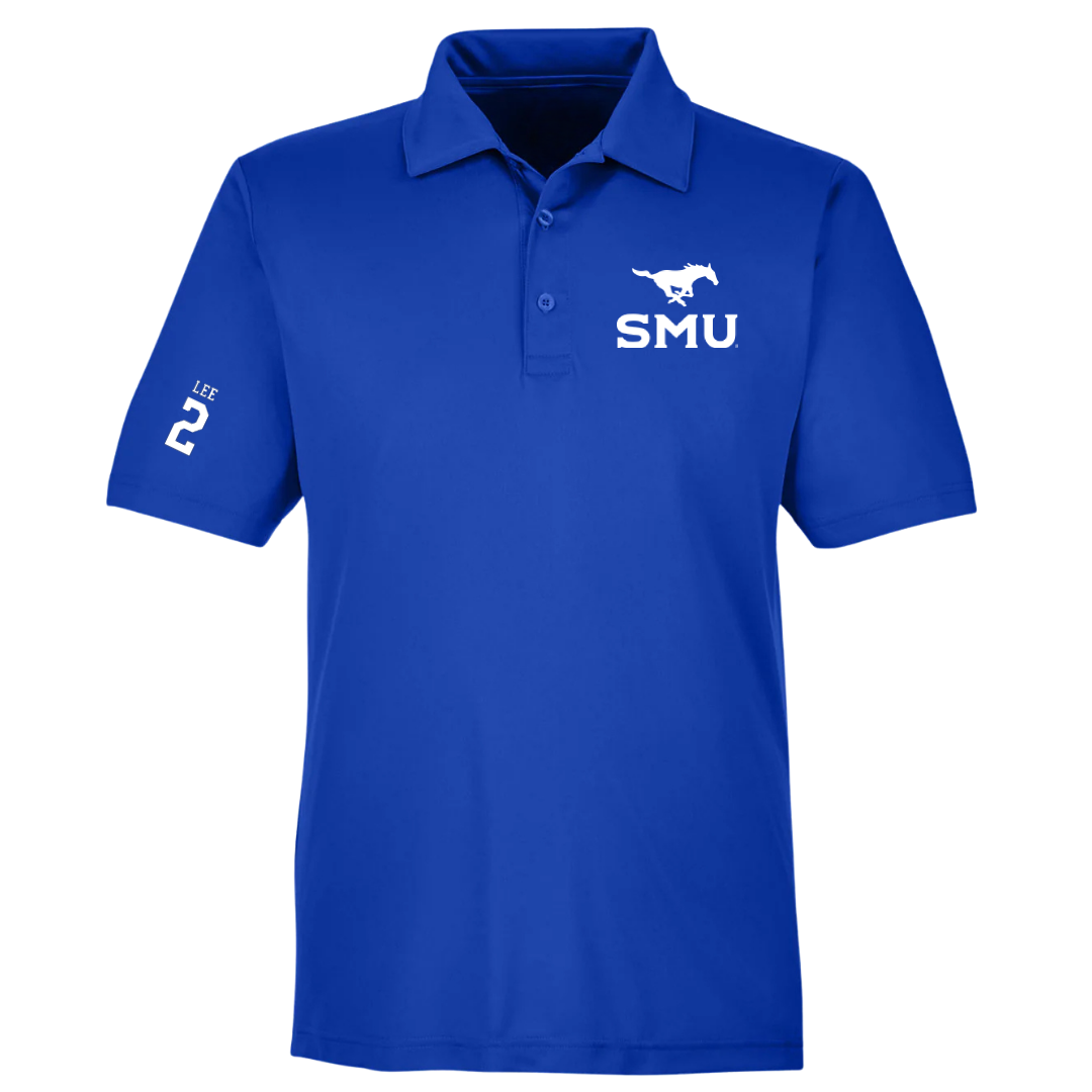 Southern Methodist University Soccer (W) Blue Polo - #2 Kaya Lee