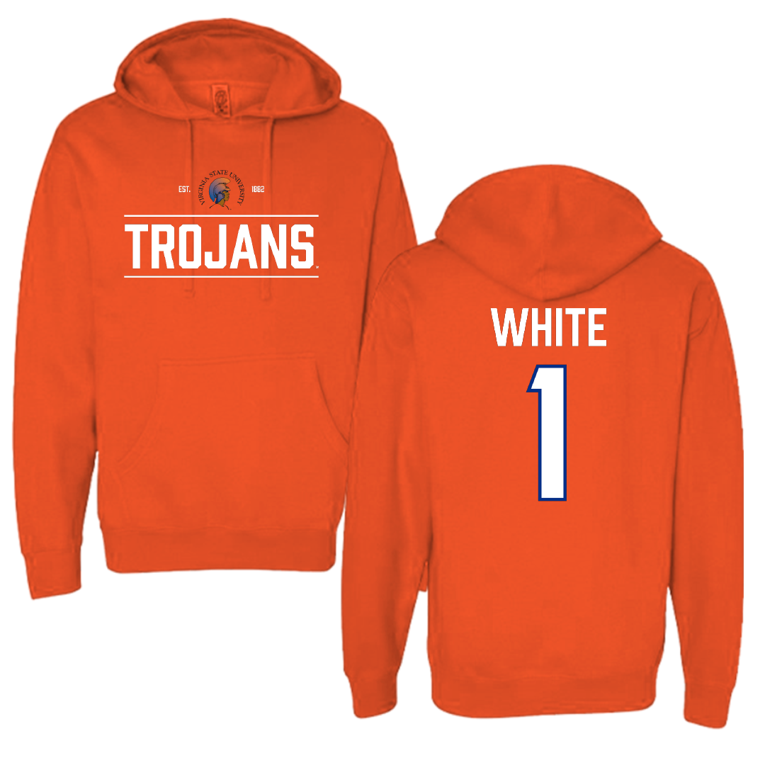 Virginia State University Lacrosse (W) Orange General Hoodie - #1 Aniyah White