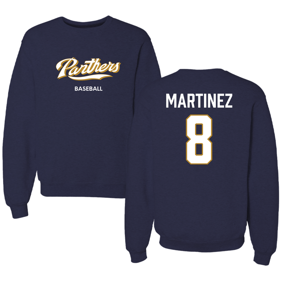 Florida International University Baseball Navy Panthers Crewneck - #8 Andre Martinez