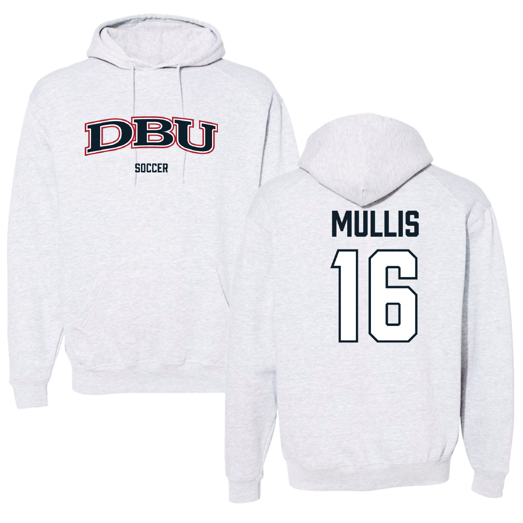Dallas Baptist University Soccer (W) Light Gray Hoodie - #16 Kathryn Mullis