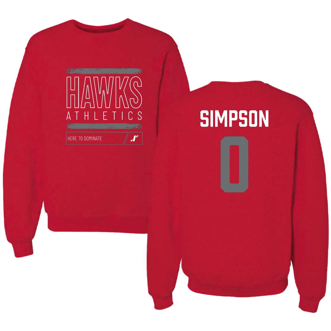 Saint Joseph's University Basketball Red Dominate Crewneck - #0 Derek Simpson