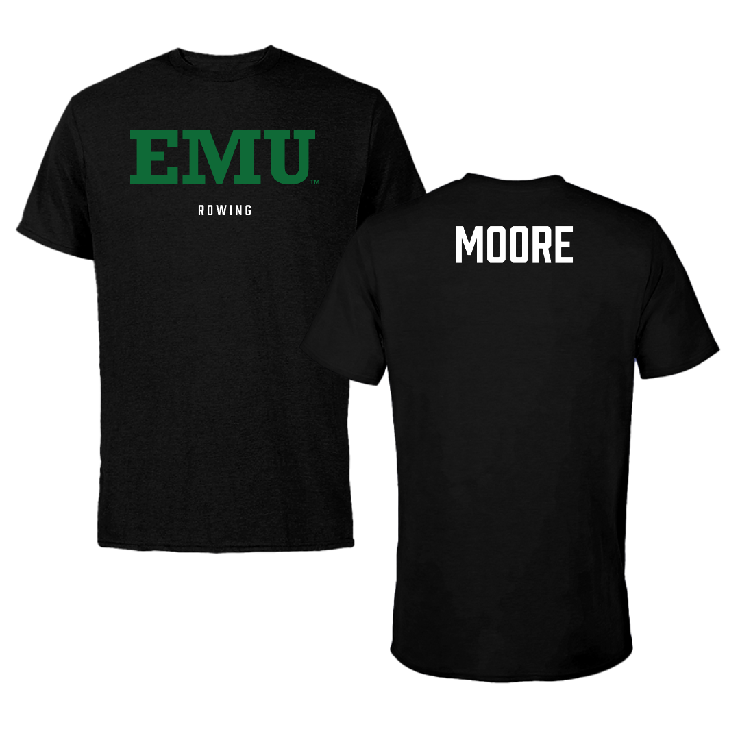 Eastern Michigan University Rowing Black Tee - Kendall Moore