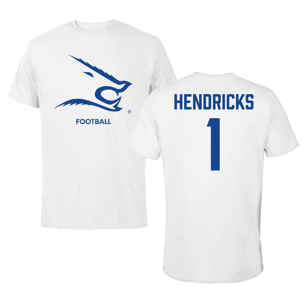 Texas A&M University-Kingsville Football White Performance Tee - #1 Demarcus Hendricks