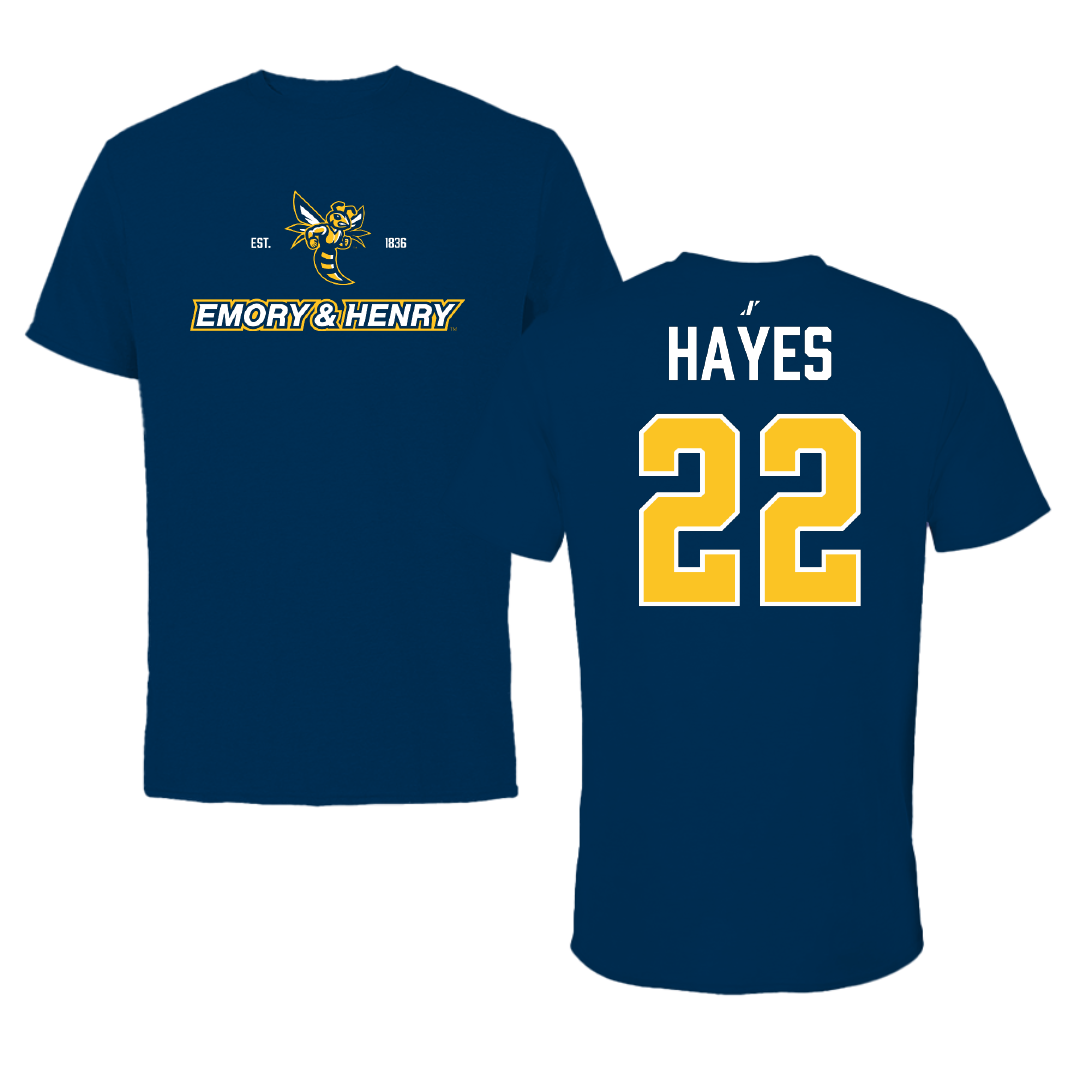 Emory & Henry College Lacrosse (M) Navy General Tee - #22 Austin Hayes