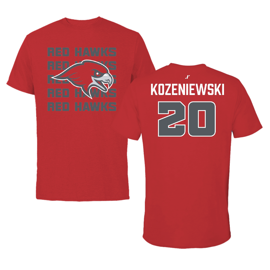 Montclair State University Softball Red General Tee - #20 Callie Kozeniewski