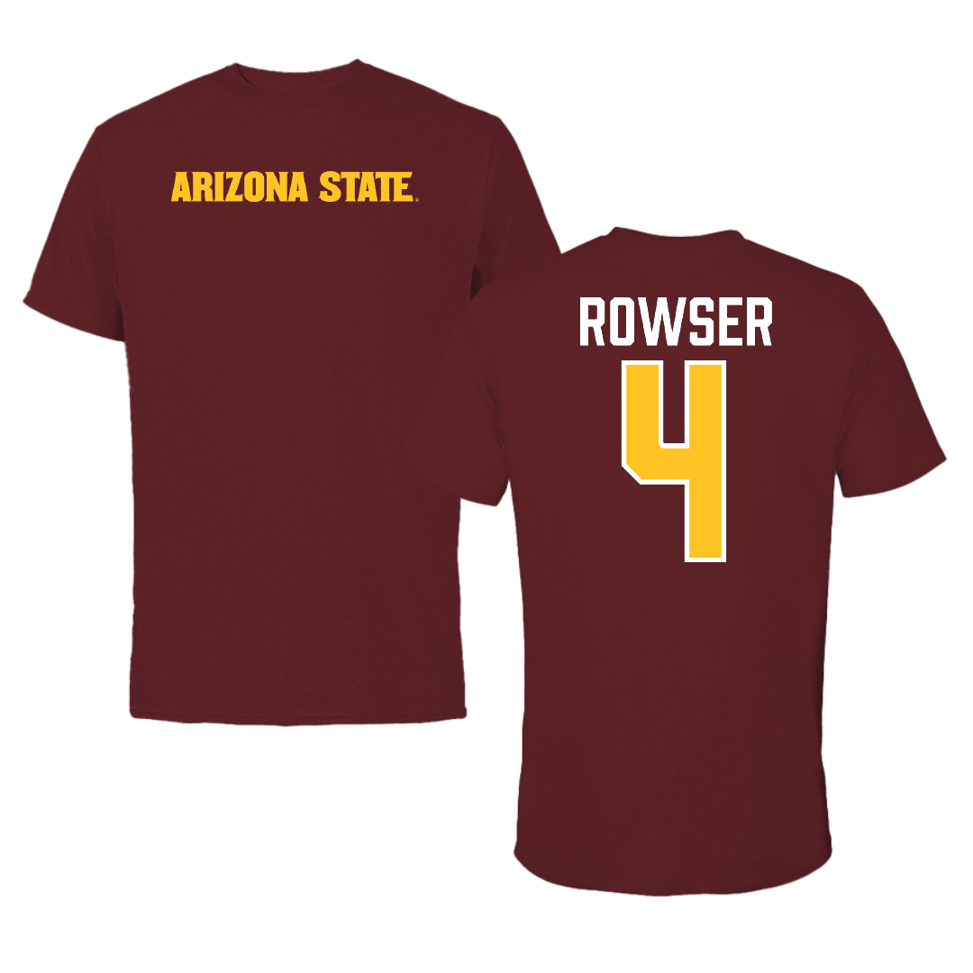 Arizona State University Football Maroon Tee - #4 Ghost Rowser