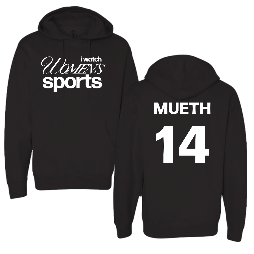 Western Carolina University Soccer Black WHM Hoodie - #14 Mary Mueth