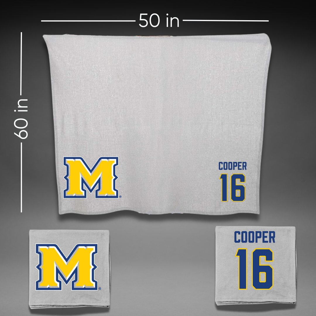 McNeese State University Baseball Gray Blanket - #16 Korey Cooper