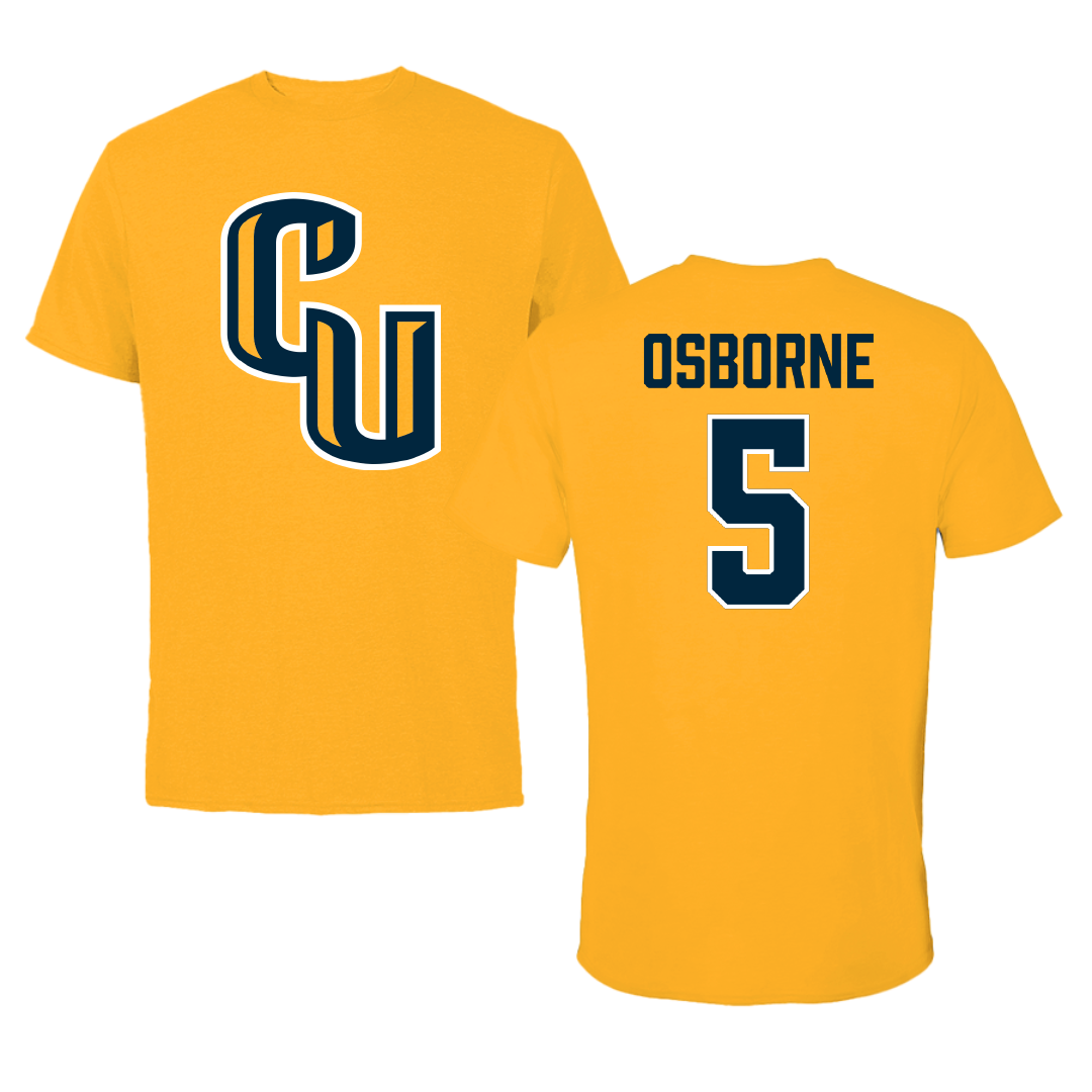 Cedarville University Basketball (M) Gold Performance Tee - #5 Gavin Osborne